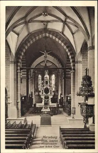 Ak Merseburg an der Saale, Dom, Blick auf den Altar