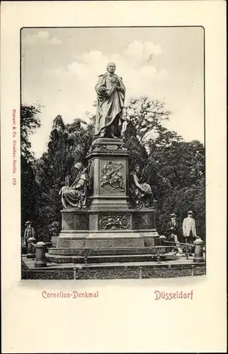 Ak Düsseldorf am Rhein, Corneliusdenkmal, Adolf Donndorf