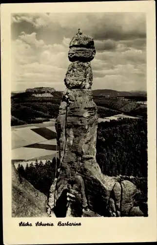 Ak Pfaffendorf Königstein an der Elbe Sächsische Schweiz, Barbarine, Kletterer