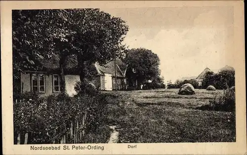 Ak Nordseebad Sankt Peter Ording, Dorf, Bauernhaus