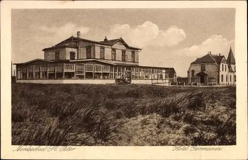 Ak Nordseebad Sankt Peter Ording, Hotel Germania