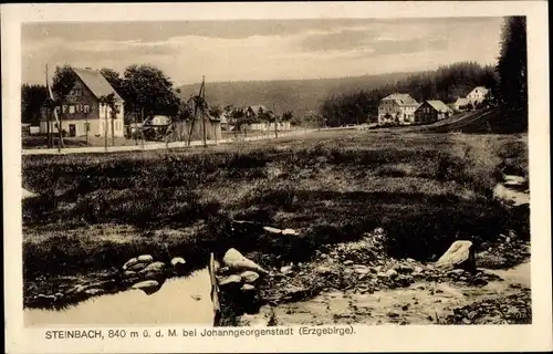 Ak Steinbach Johanngeorgenstadt im Erzgebirge, Teilansicht der Ortschaft