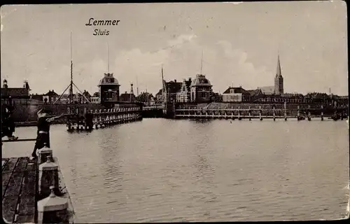 Ak Lemmer Friesland Niederlande, Sluis