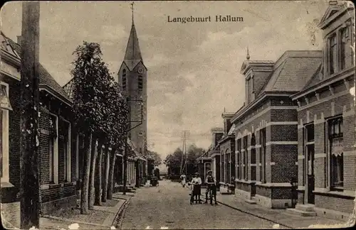 Ak Hallum Friesland Niederlande, Langebuurt