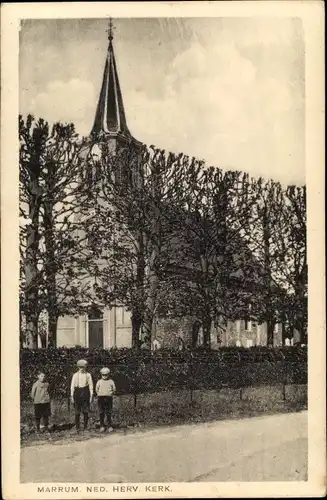 Ak Marrum Friesland, Ned. Herv. Kerk