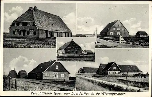 Ak Wieringermeer Hollands Kroon Nordholland Niederlande, Typen van boerderijen