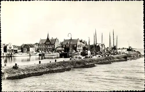 Ak Volendam Nordholland Niederlande, Gezicht op de Haven