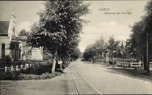 Ak Haren Groningen, Straatweg naar Groningen