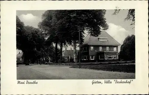 Ak Gieten Drenthe Niederlande, Villa Beukenhof