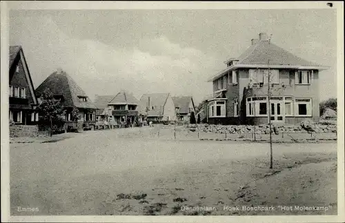 Ak Emmen Drenthe Niederlande, Dennenlaan, Hoek Boschpark Het Molenkamp