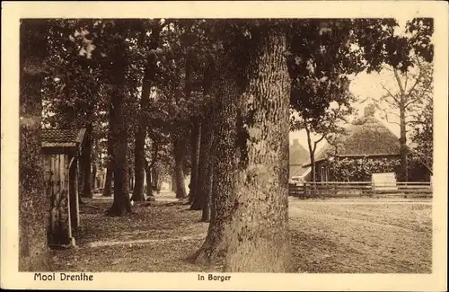 Ak Borger Drenthe Niederlande, Straßenpartie