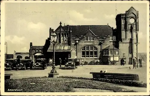 Ak Amersfoort Utrecht Niederlande, Station