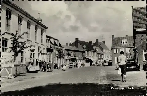 Ak Domburg Veere Zeeland Niederlande, Markt