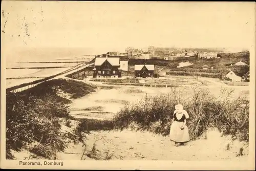 Ak Domburg Veere Zeeland Niederlande, Panorama