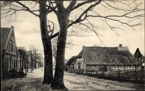 Ak Ottersberg in Niedersachsen, Alterweg, Reetdachhaus