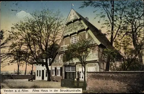 Ak Verden an der Aller, Blick auf ein altes Haus in der Struckturstraße