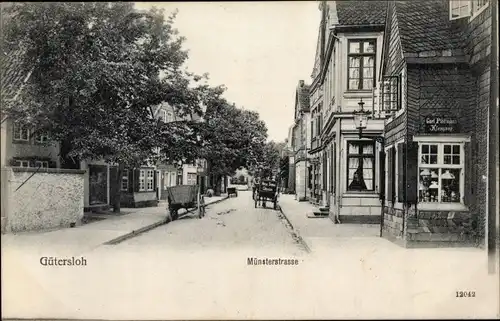 Ak Gütersloh in Westfalen, Münsterstraße