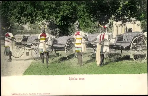 Ak Durban Südafrika, Riksha boys, Rikscha