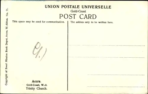 Ak Accra Ghana, Gold Coast, Trinity Church