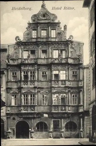 Ak Heidelberg, Blick aufs Hotel Ritter, Vorderansicht