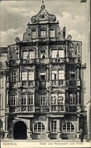 Ak Heidelberg am Neckar, Hotel und Restaurant zum Ritter