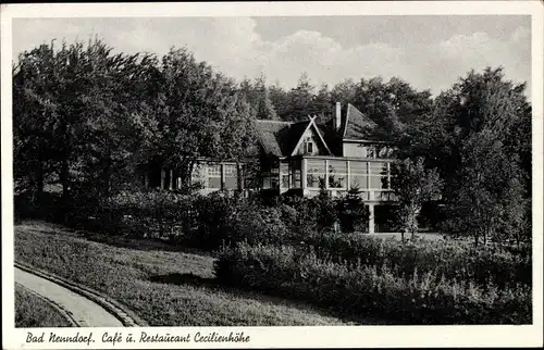 Ak Bad Nenndorf in Niedersachsen, Cecilienhöhe, Café, Restaurant