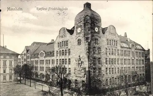 Ak Mannheim in Baden, Kurfürst Friedrich Schule