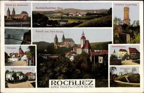 Ak Rochlitz an der Mulde, Rochlitzer Berg, Friedrich August Turm