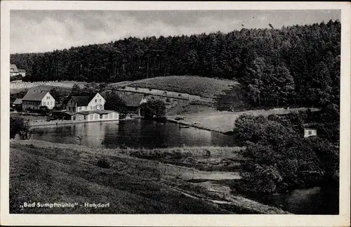 Ak Hetzdorf Flöha in Sachsen, Bad Sumpfmühle, Wald