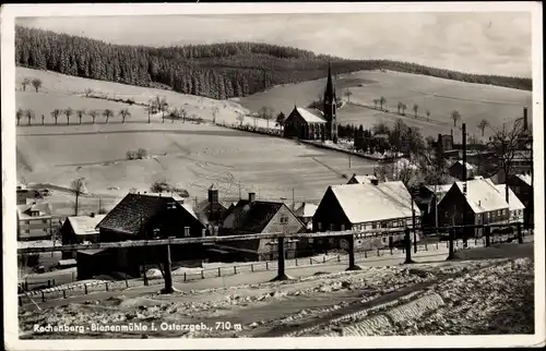 Ak Rechenberg Bienenmühle Erzgebirge, Teilansicht, Winter