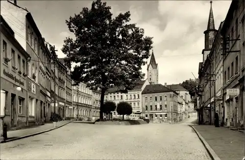 Ak Bad Lobenstein in Thüringen, Marktplatz, Schuhwaren Otto Fröb, Kirchturm