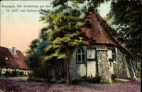 Ak Bispingen in der Lüneburger Heide, Heidekirche, Pastorat