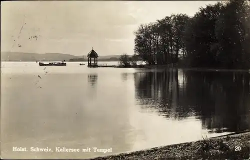 Ak Sielbeck Eutin in Ostholstein, Kellersee mit Tempel