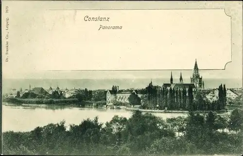 Ak Konstanz am Bodensee, Panorama auf die Stadt, Kirchtürme