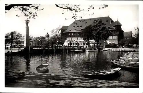 Ak Konstanz am Bodensee, Gondelhafen mit Konzil