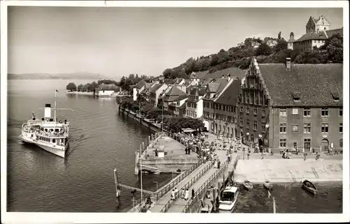 Ak Meersburg am Bodensee, Hafenpartie