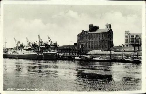 Ak Velsen Noord Nordholland Niederlande, Papierfabriek