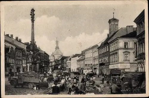 Ak Jaroměř Jermer Region Königgrätz, Marktplatz