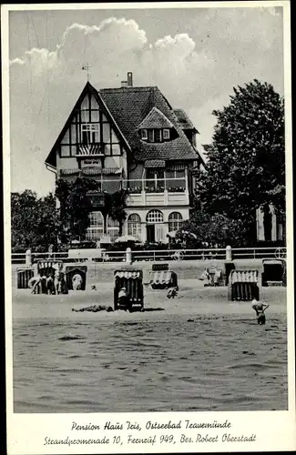 Ak Ostseebad Travemünde Lübeck, Pension Haus Iris, Strandpromenade 10