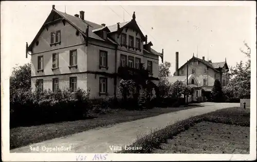 Ak Opolno Zdrój Bad Oppelsdorf Bogatynia Reichenau Schlesien, Villa Louise
