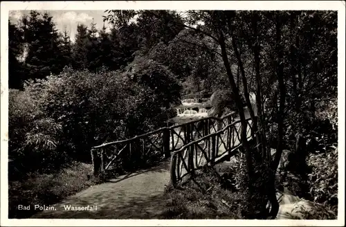 Ak Polczyn Zdrój Bad Polzin Pommern, Wasserfall