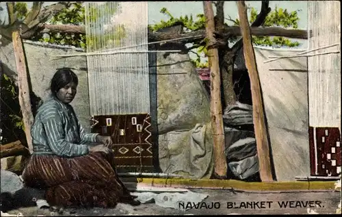 Ak Navajo Blanket Weaver, Indianerin, Weberin