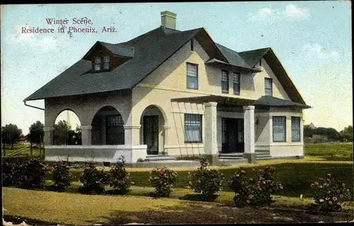 Ak Phoenix Arizona USA, Winter Scene, Residence