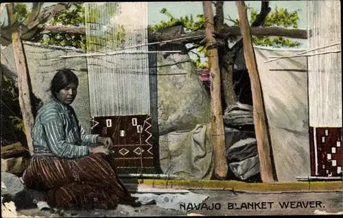 Ak USA, Navajo Blanket Weaver, Indianerin, Weberin