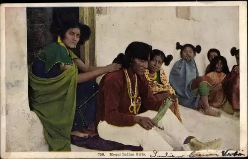 Ak USA, Moqui Indian Girls, Indianer