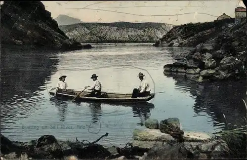 Ak Arizona USA, Boating on Salt River, Ruderboot