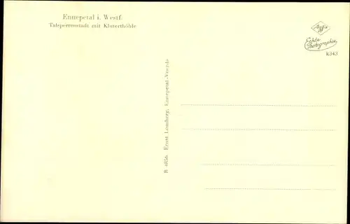 Ak Ennepetal der Kluterthöhle, Blick ins Ennepetal