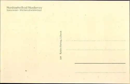 Ak Norderney in Ostfriesland, Seewasser Wellenschwimmbad