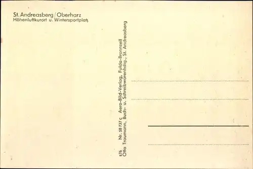 Ak Sankt Andreasberg Braunlage im Oberharz, Gesamtansicht