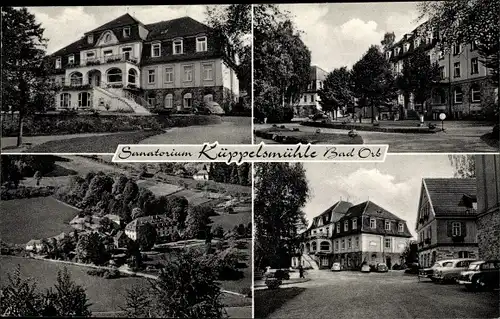 Ak Bad Orb in Hessen, Sanatorium Küppelsmühle, Außenansicht, Straßenpartie, Gesamtansicht des Ortes